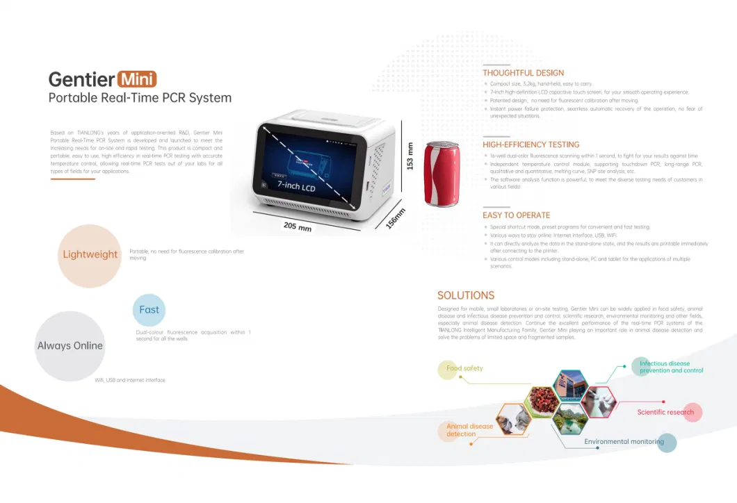 Tianlong Portable Real Time PCR System - Gentier Mini