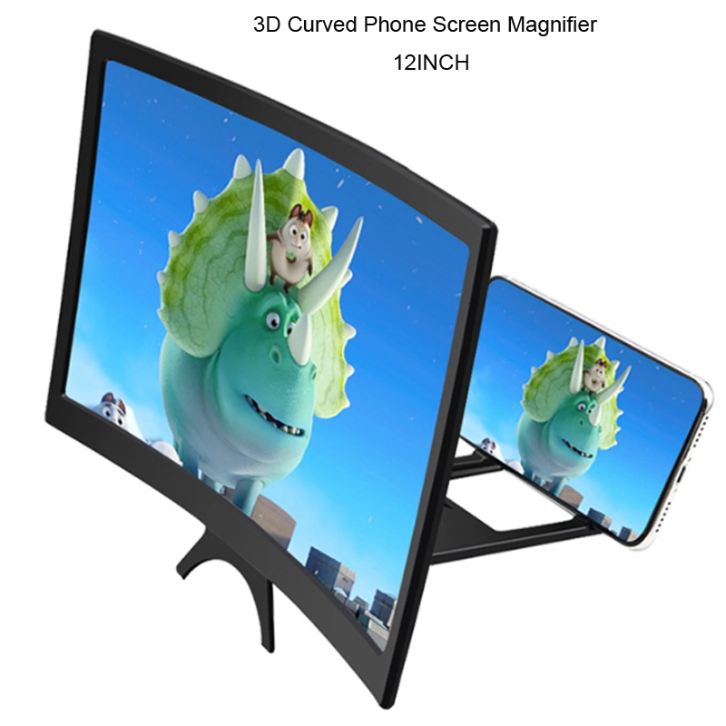 New 12inches Mobile Phone Screen Magnifier Private Design 3D Curved Screen Amplifier