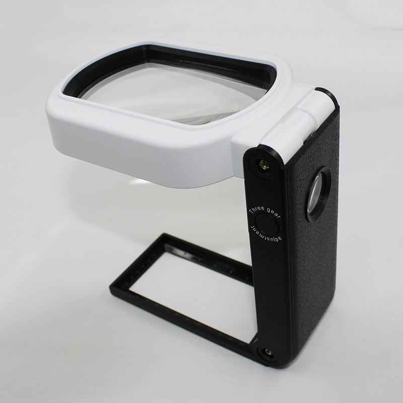 10X/25X LED Hands Free and Handheld Magnifying Glass Stand-Portable Illuminated Magnifier