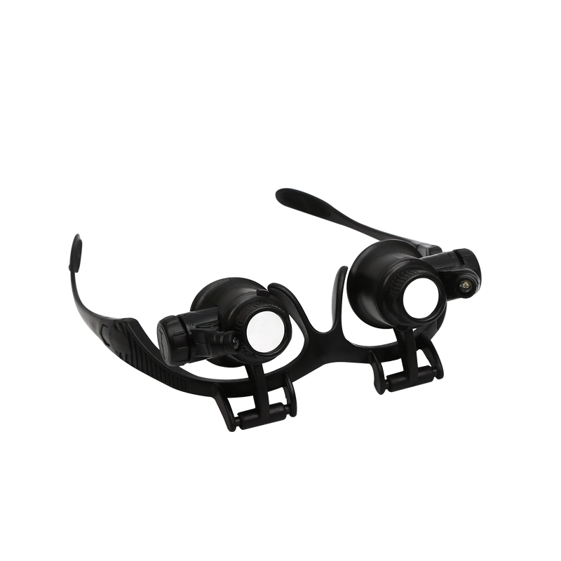 10X 15X 20X 25X Binocular Loupe Jeweler Repair LED Headband Magnifier