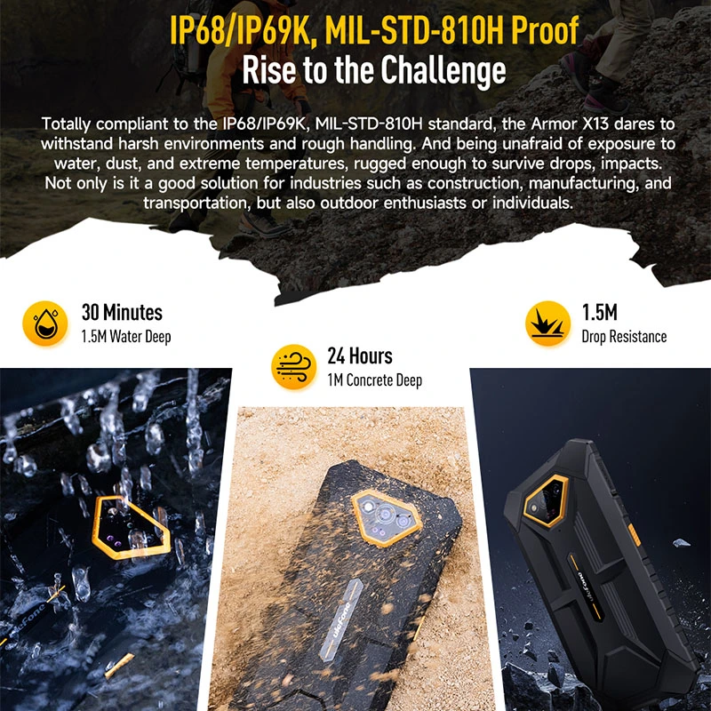 Support OEM ODM Ulefone Armor X13 Rugged Smartphone with Nigh Vision Camera