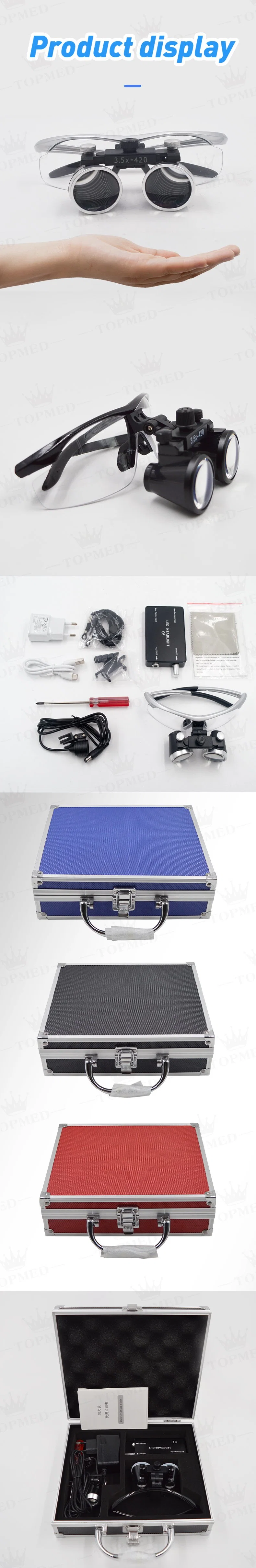 Dental Equipment Surgical Eye Loupes 2.5X Magnification with LED