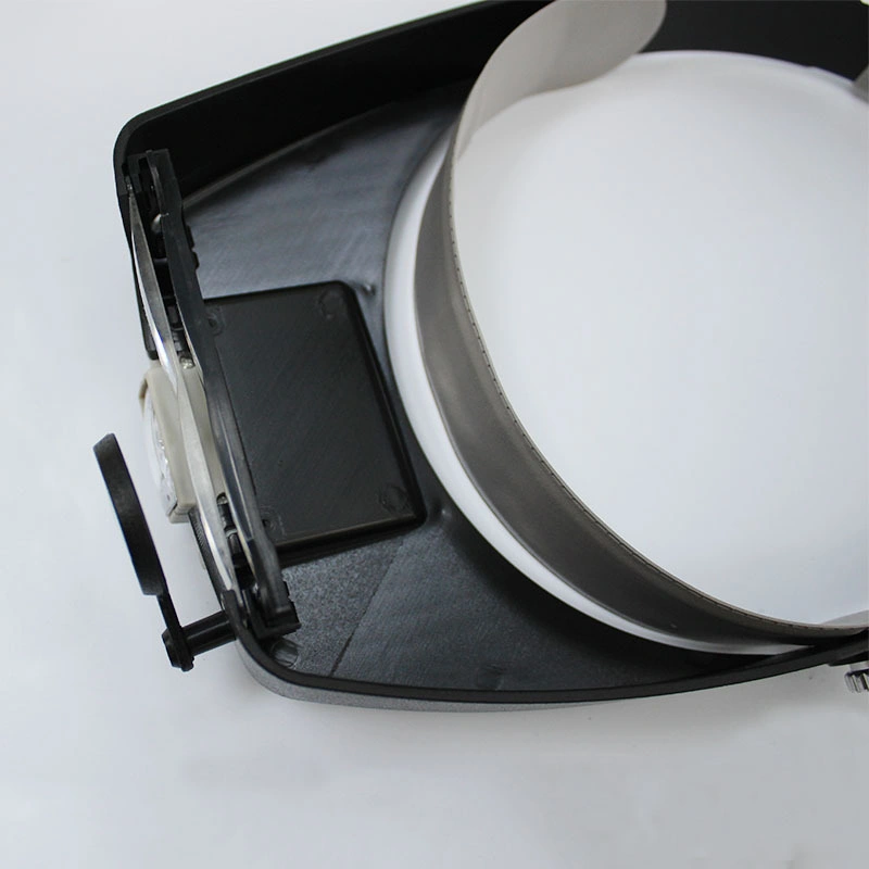 2LED Light Head Magnifier with One Additional Small Lenses