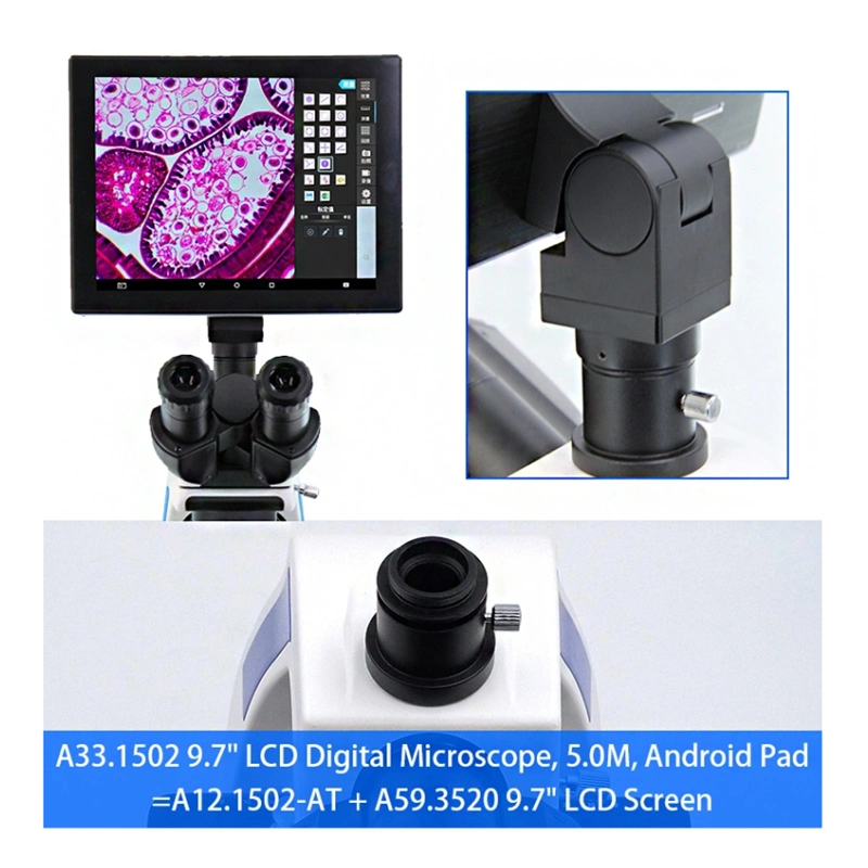 Excellent Optical System 9.7&quot; LCD Digital Lab Microscope with Camera