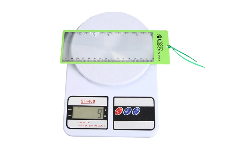 Straight Edge Scale 3X Fresnel Card PVC Bookmark Plastic Magnifier
