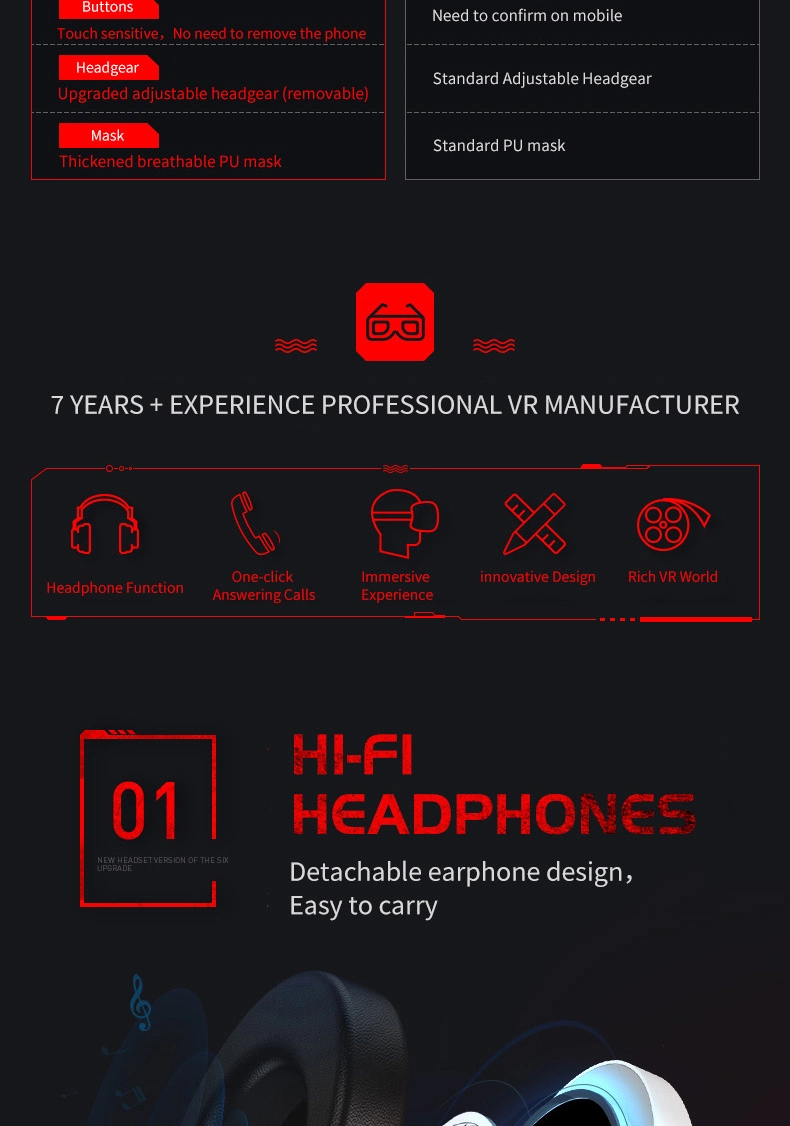 Popular OEM Designer Custom High Quality Virtual Reality 3D Imax Movies Augmented Reali Smart Vr Ar Glasses