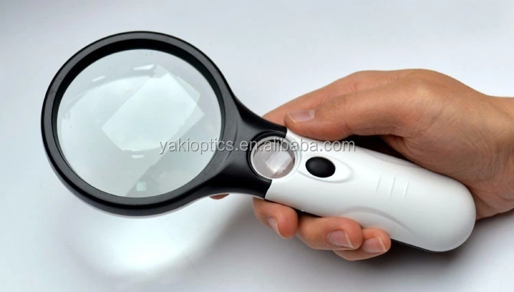 3X 45X Handheld Illuminated Magnifier Glass with 3 LED Light