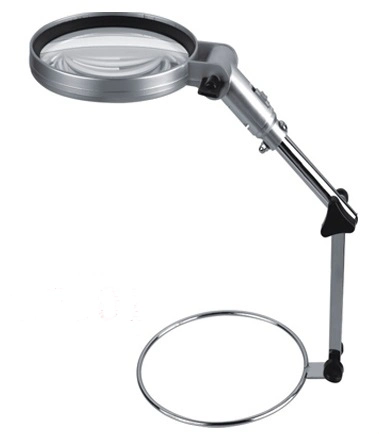 Tabletop Foldable Illuminating Magnifier Lamp with 1 LED Light (BM-MG2001)