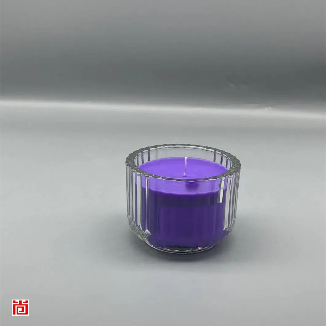 Marvellous Popular Glass Candle Holder with Stripes for Decor