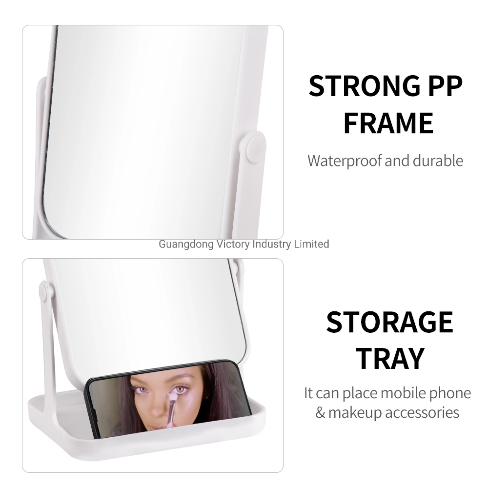 1X2X3X4X5X Plastic Rectangle Shape Storage Base Bottom Makeup Mirror