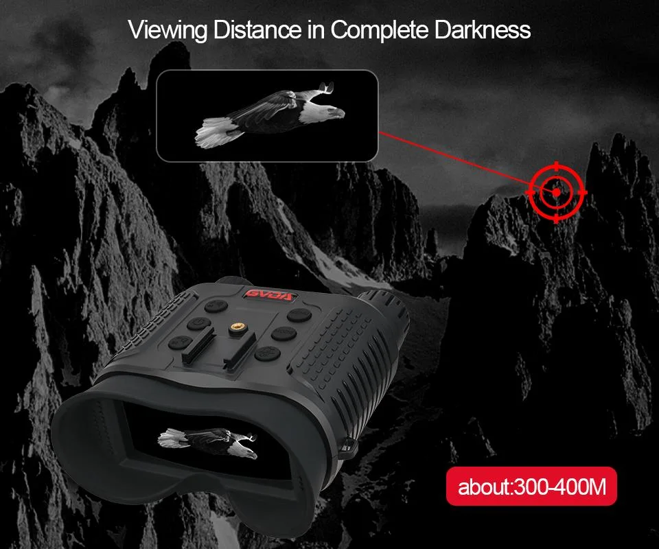 Gvda Infrared Night Vision Binoculars Goggles Device for Hunting Camping Telescope 8X Zoom Head Mounted Night Vision Scope