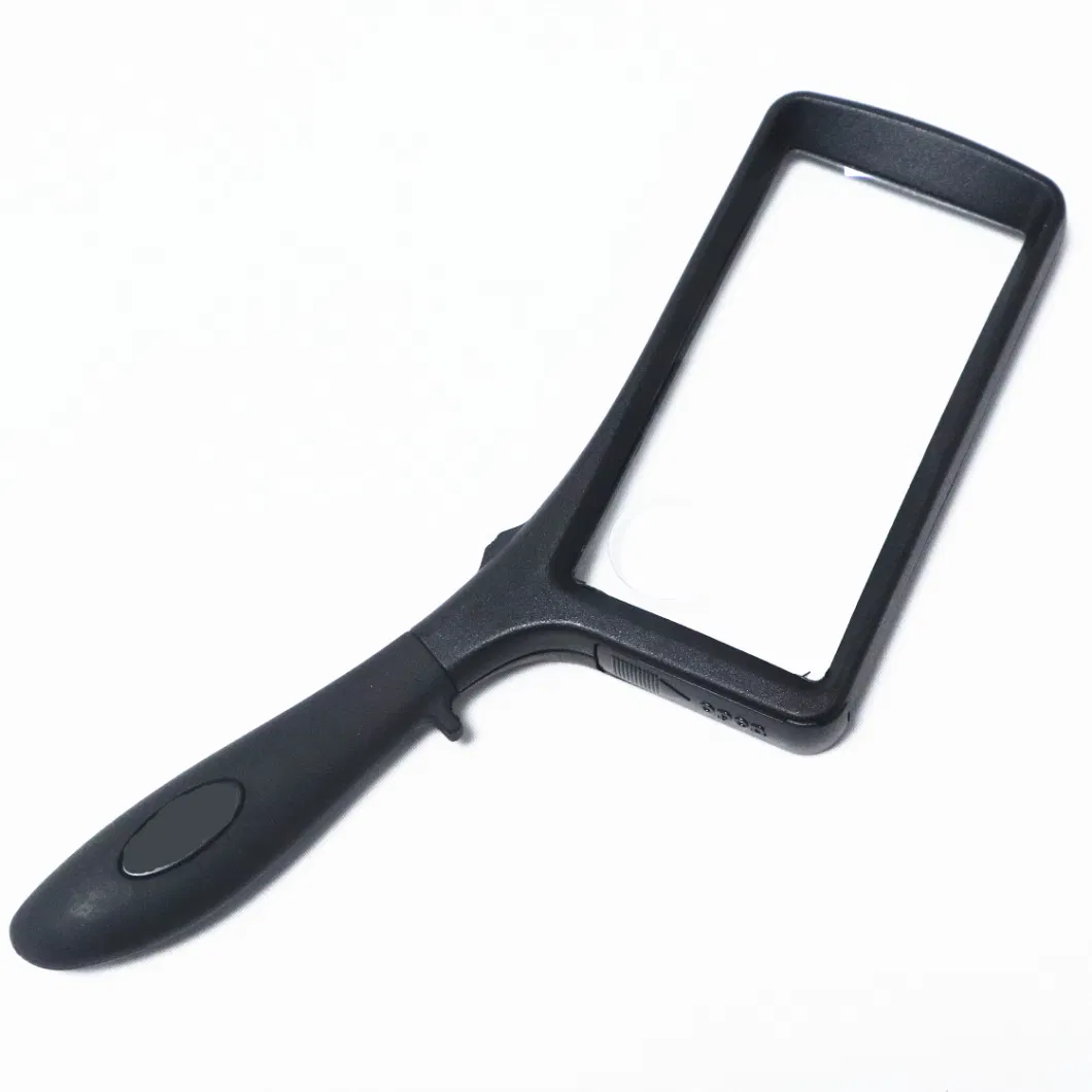 Handheld Rectangular Magnifier with LED Acrylic Optical Lens Portable Reading Magnifier