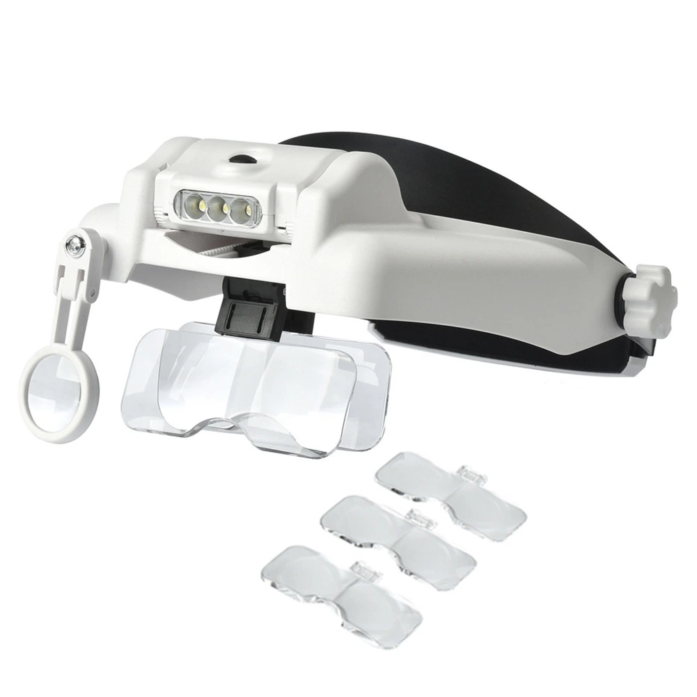 LED Headband Magnifier Helmet Magnifier Dental Visor Magnifying Glass 1.0X, 1.5X, 2.0X, 2.5X, 3.5X, 8X