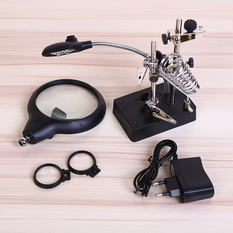 10X 7.5X 2.5X Multifunctional Magnifier with 5 LED Light