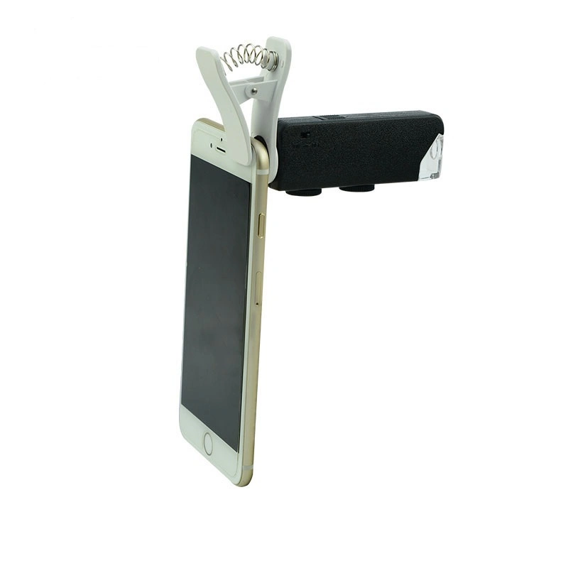 Smart Phone Pocket Zoom Microscope with Clip Digital Microscope LED Loupe 60X-100X