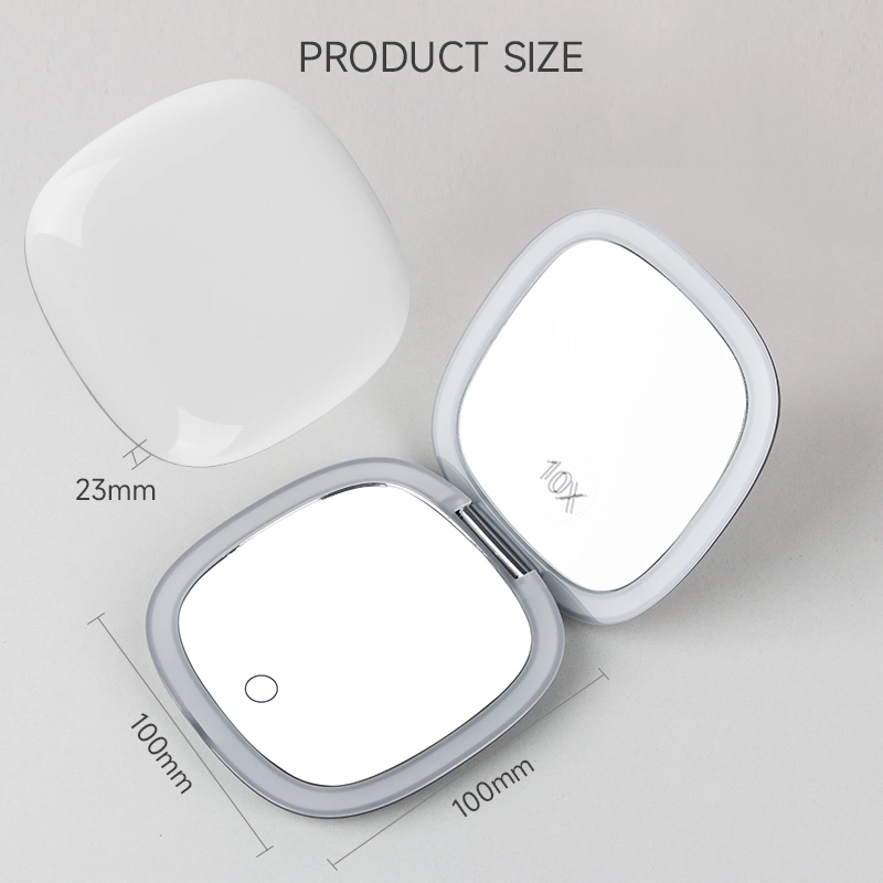 New Arrival Double Folding 1X/10X Magnifying LED Touch Screen Makeup Mirror Cosmetic Mirror with Lights