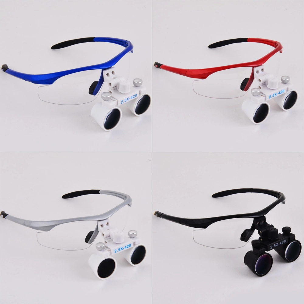 Dental Wholesale Loupes 2.5X 3.5X Professional Magnifying Glass Portable Surgical Magnifying Glass Bright LED Light Ultra-Lightweight