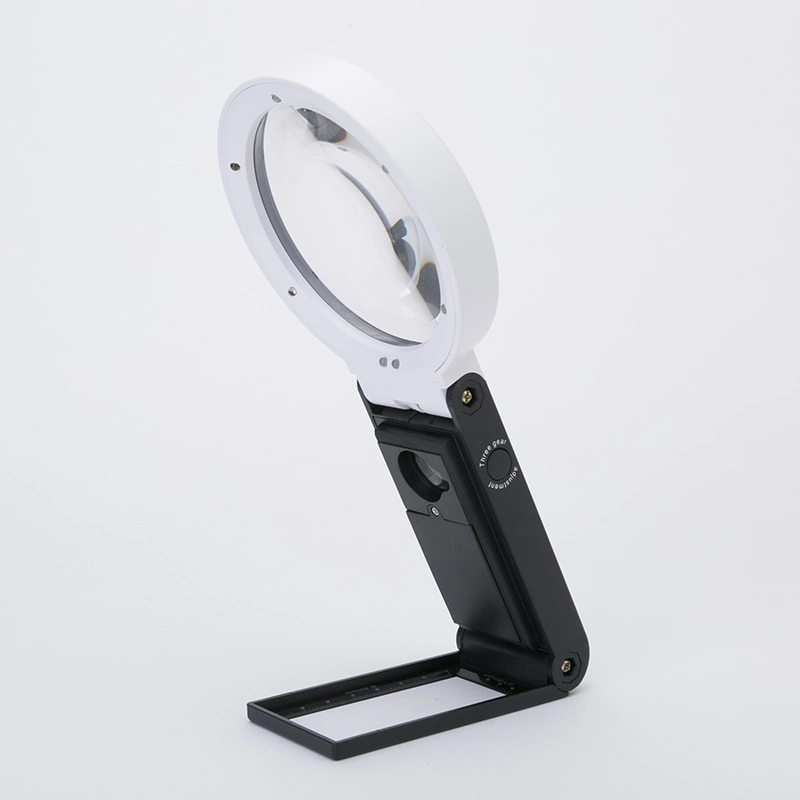 Round Magnifying Glass Lamp for Reading or Inspection 6X 25X Standing Magnifier Wholesale