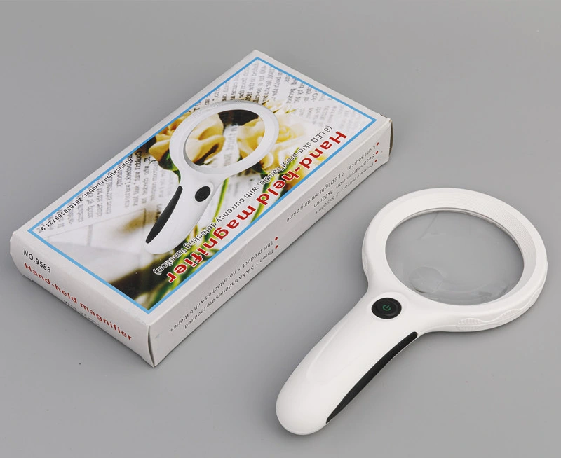 Good Quality Wholesale 9588 2.5X LED Handheld Magnifying Glasses with UV Lamp