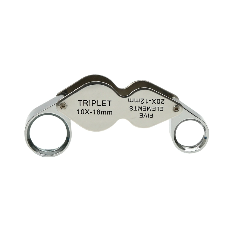 Best China Low Price Mg22181 Dual-Lens Triplet Folding Magnifying Glasses Jewellery Loupe