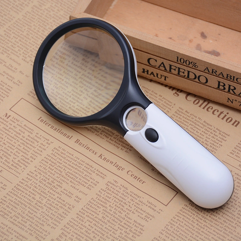 New Original Handheld 3X 45X Illuminated Magnifier Microscope Magnifying Glass Aid Reading for Seniors Loupe Jewelry Repair Tool