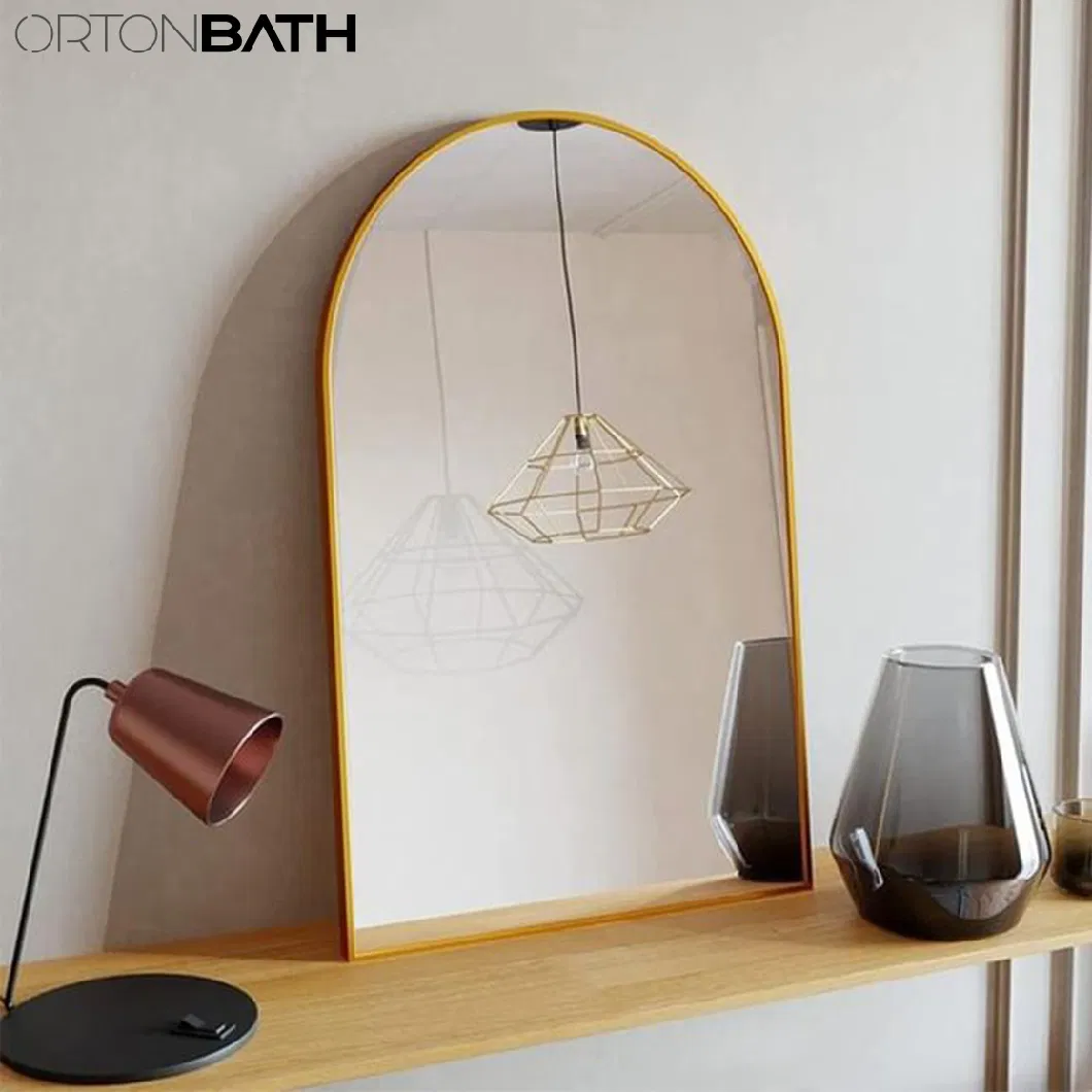 Ortonbath Gold 20&quot;X30&quot; Arched Wall Mirror, Vanity Mirror, with Metal Frame, for Bathroom, Bedroom, Entryway, Modern &amp; Contemporary Arch Top Wall Mirror