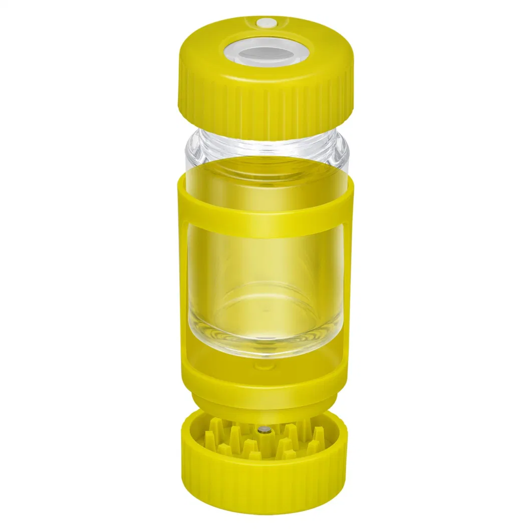 2021 Bestselling Smoking Tobacco Herb Glass Jars LED Magnifying Jars