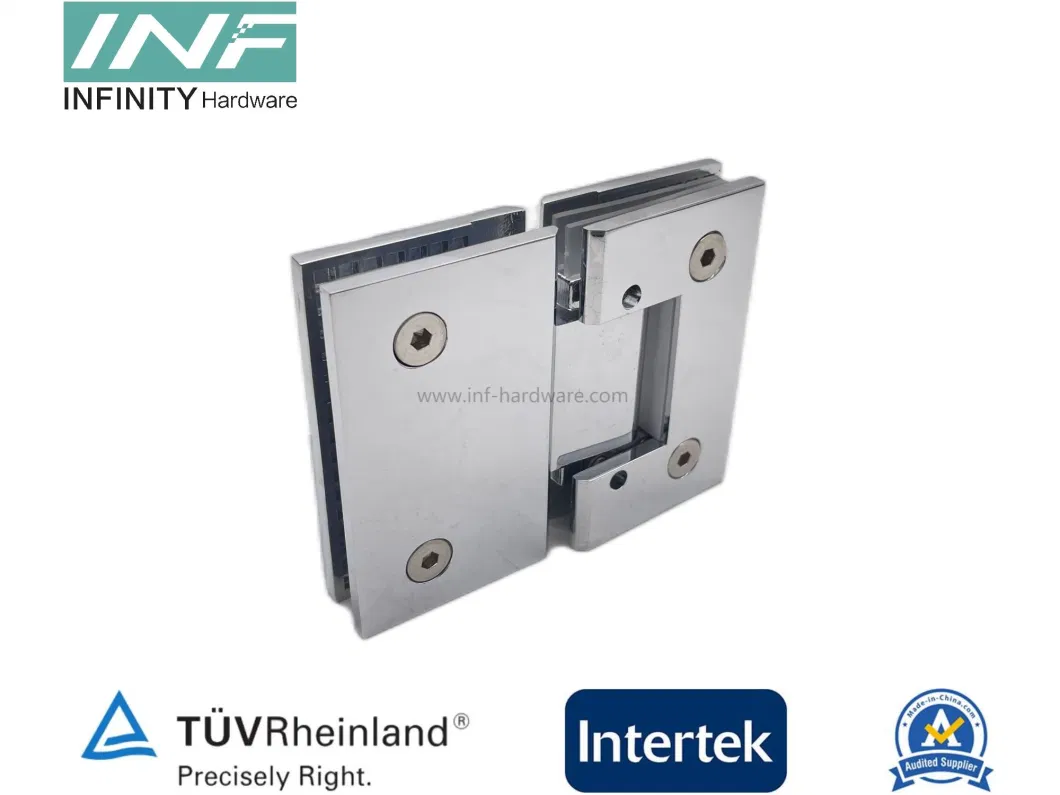 Glass to Glass Straight Corner Glass Door Shower Hinge with Adjustable Pin and Glass Door Open and Close Any Angle Function