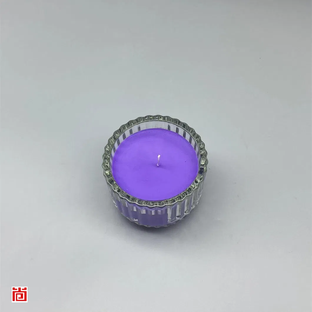 Marvellous Popular Glass Candle Holder with Stripes for Decor