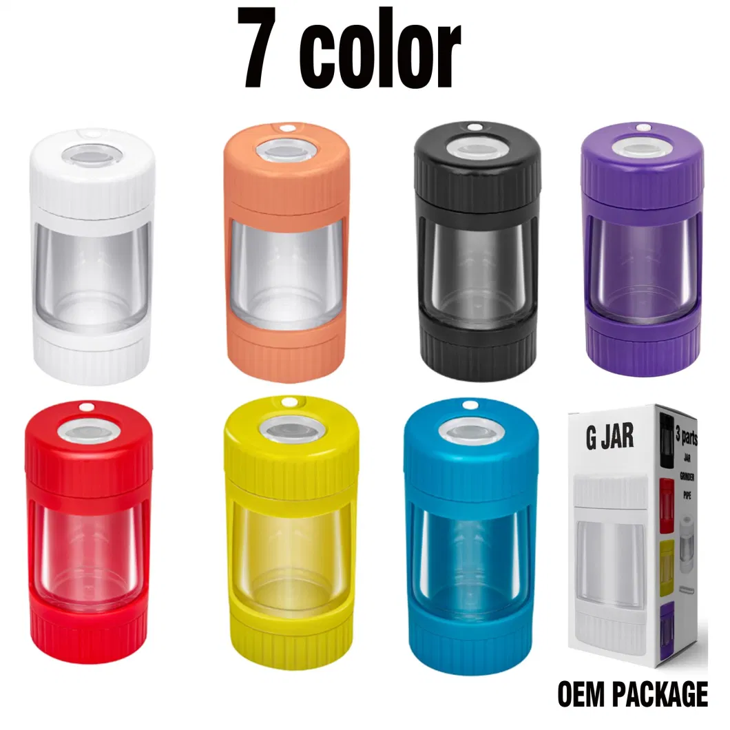 Wholesale Custom Plastic LED Light Jar with Lid Light PVC Colorful Image Board and Magnifying Glass LED Jar