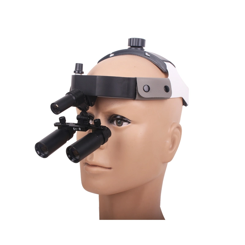 6.0X Dental Surgical Loupes Head Magnifying Glass with LED Light