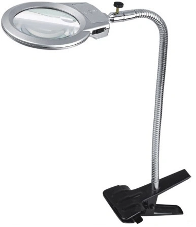 2.5X 5X LED Lights Desktop Clip-on Gooseneck Magnifier Lamp (BM-MG2034)