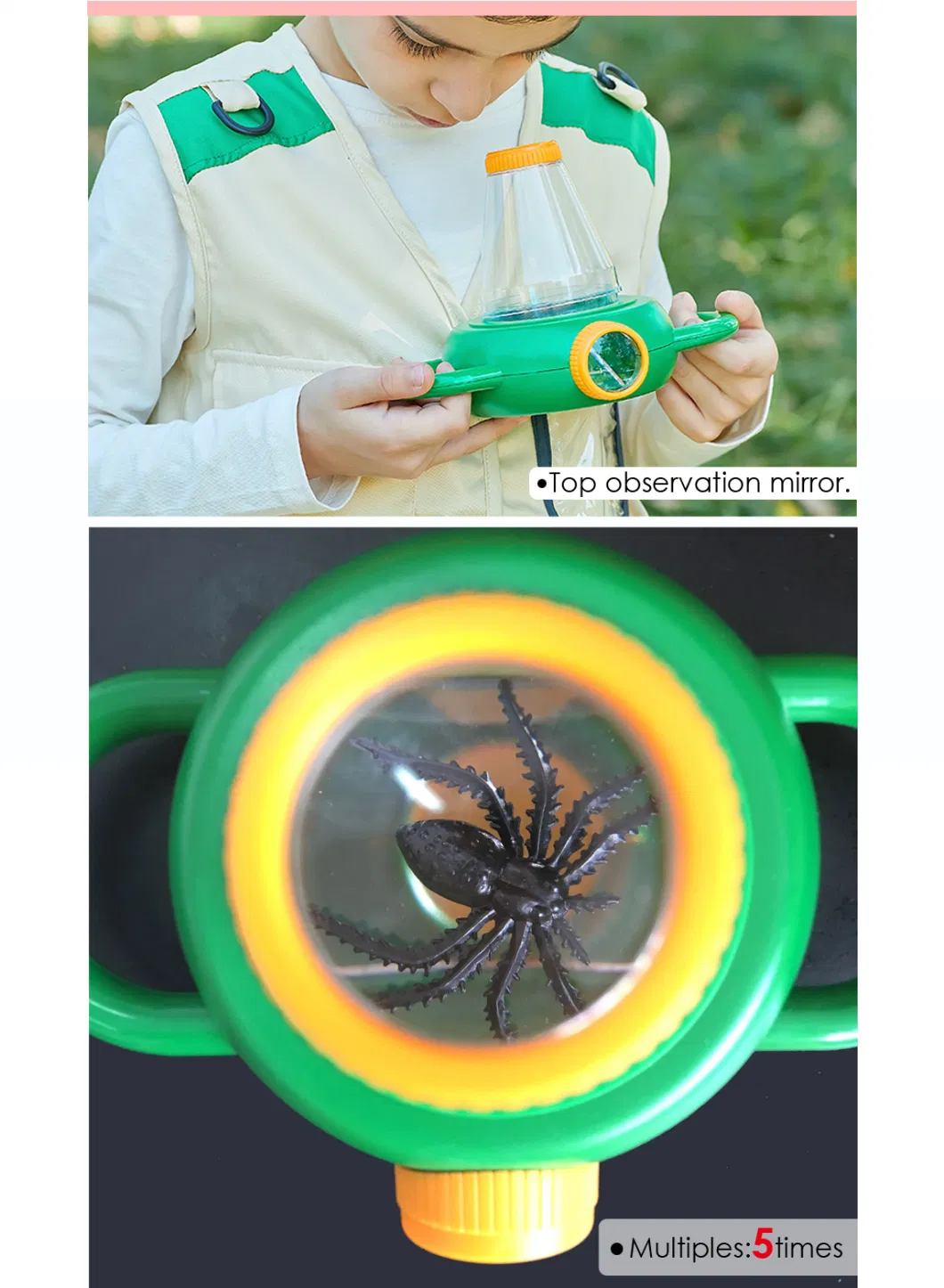 Foska Stationery ABS+PMMA 5 Times 2 Way Insect Viewer