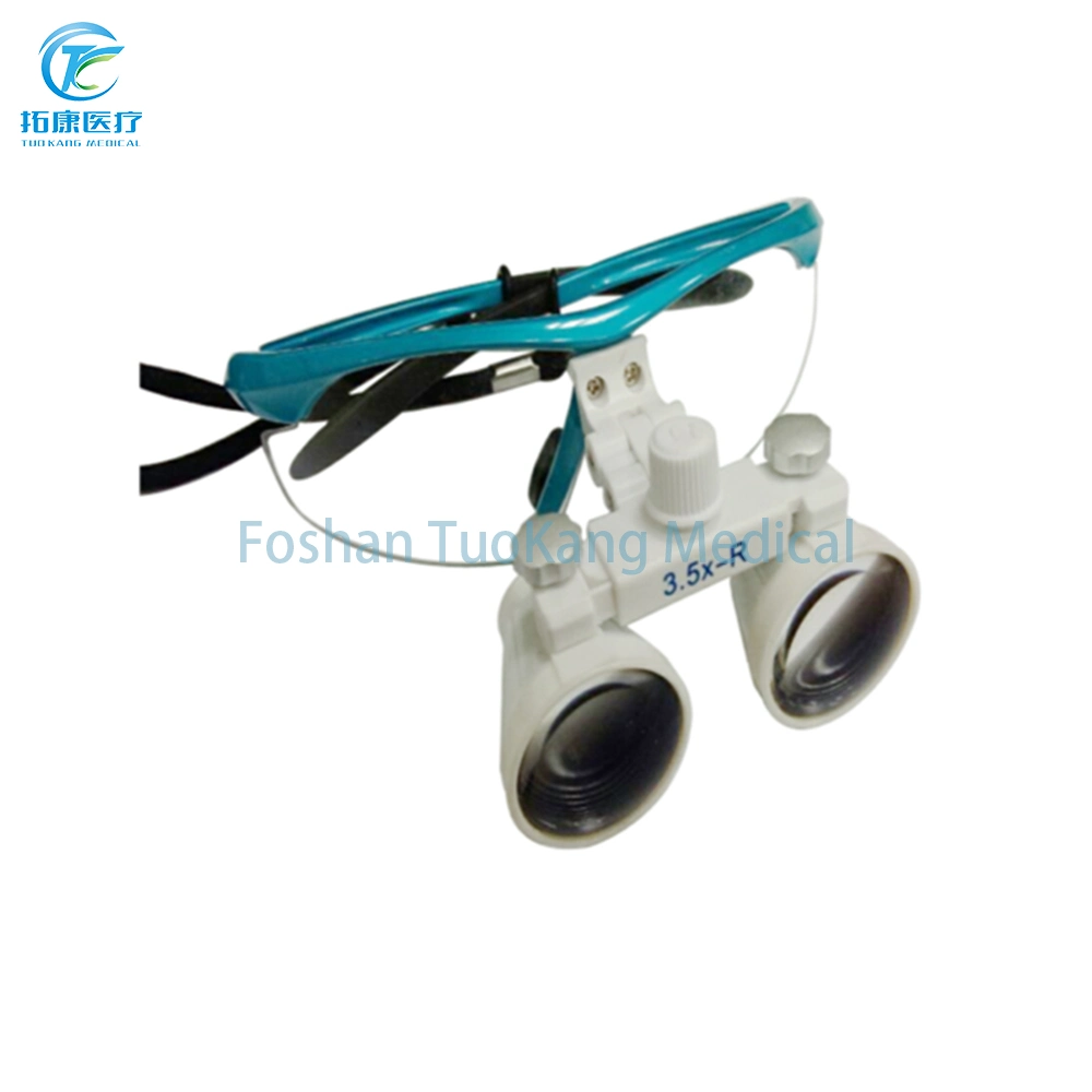 Medical Supplies Dental 3.5 X/2.5 X Power Binocular Magnifying Glass with Light
