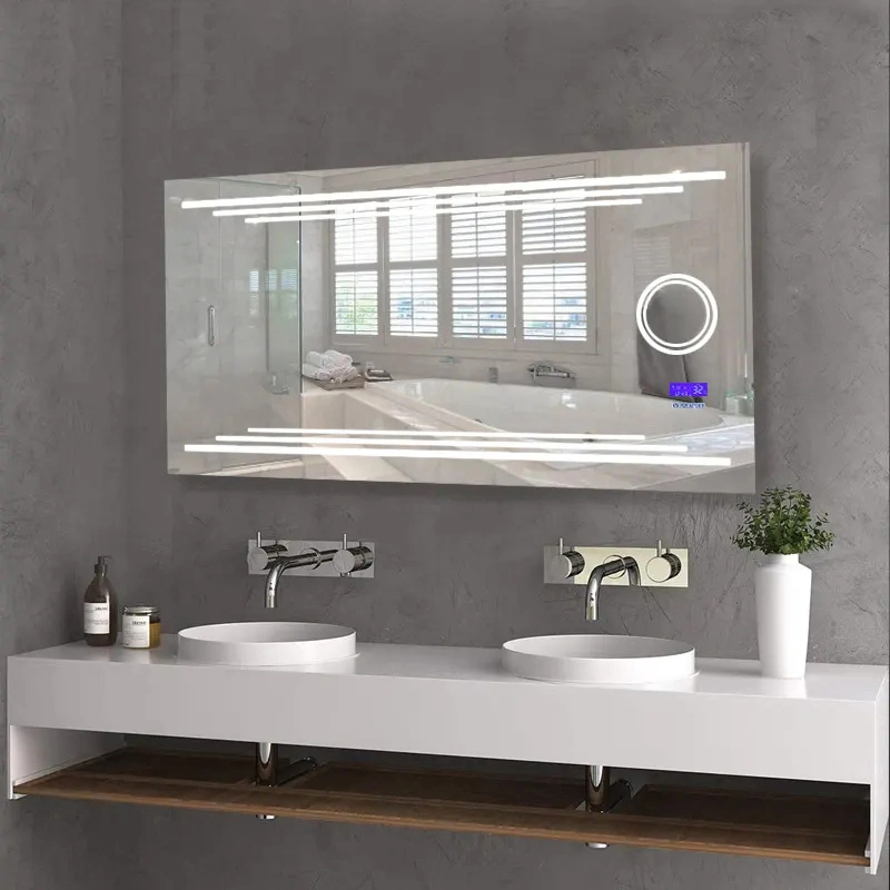 Big Rectangle Magnifying Bathroom LED Mirror