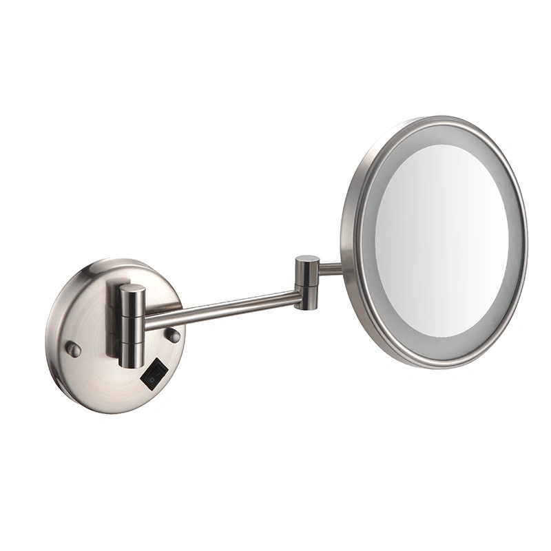 3X Magnifying Mirror Chrome Single Sides Wall Mounted Mirror with Extendable Arm