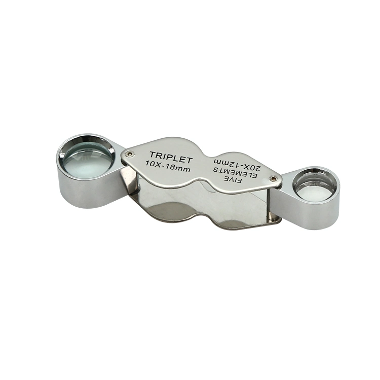 Best China Low Price Mg22181 Dual-Lens Triplet Folding Magnifying Glasses Jewellery Loupe