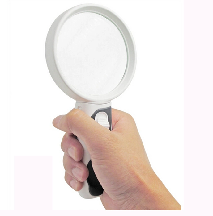 LED Light Handheld Magnifying Glass with 3 Interchangeable Lenses Magnifier for Reading