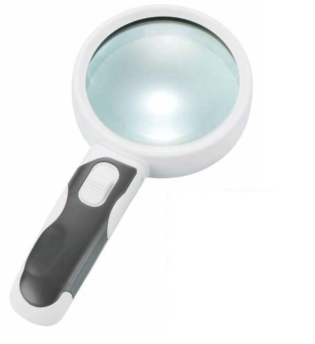 2 LED Handheld Magnifying Glass Magnifier 5X Magnification Power (BM-BG1010)