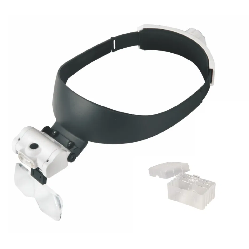 New Rechargeable High Quality LED Headband Magnifier Helmet Magnifying Glass with LED Light