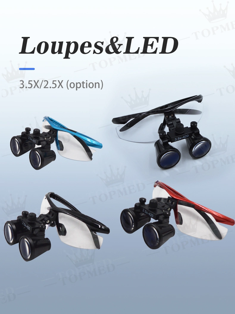 Dental Equipment Surgical Eye Loupes 2.5X Magnification with LED