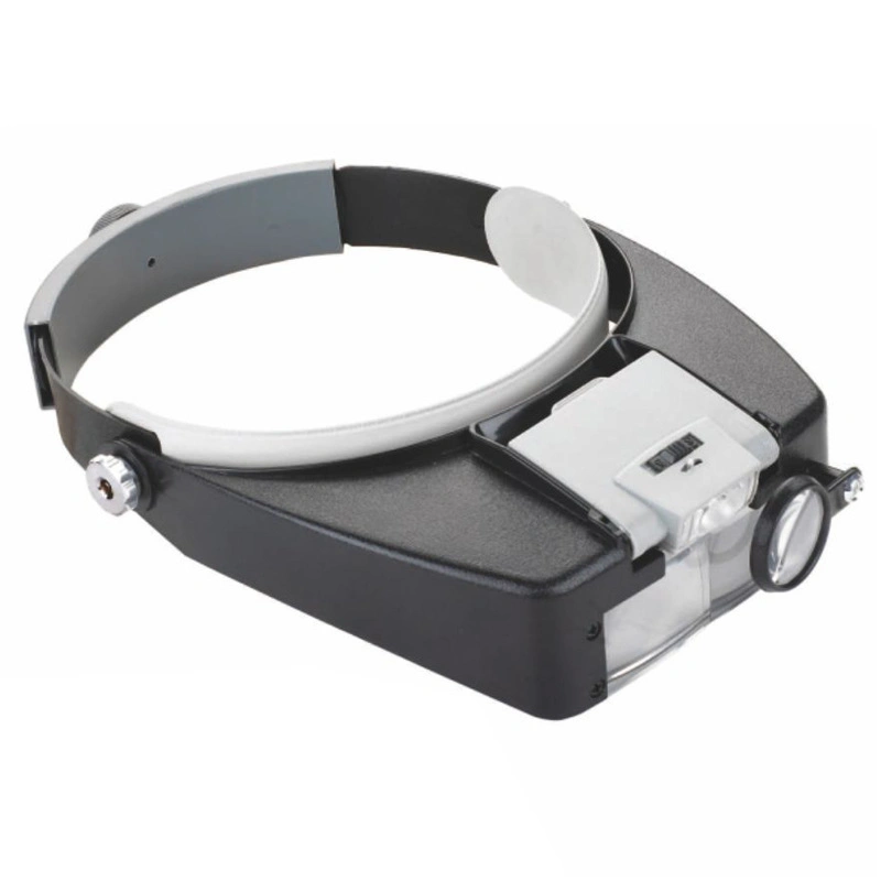 Adjustable Band LED Light Head Lamp Headband Magnifier Magnifying Glass