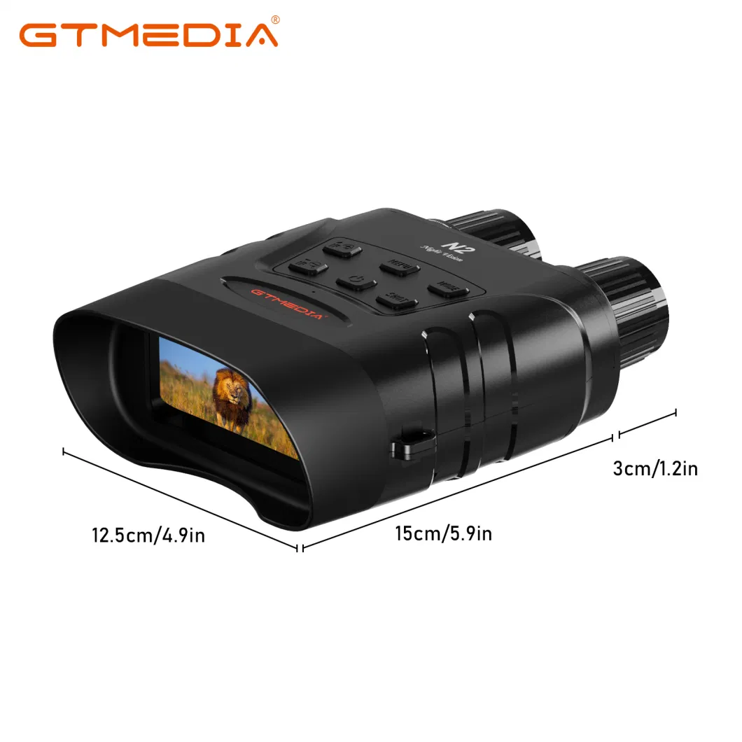 Gtmedia N2 Night Vision Binoculars Digital Zoom 300m Binoculars Night Vision Device N2 850nm Infrared 1080P HD 5X Digital Zoom Telescope Outdoor Day Night Use