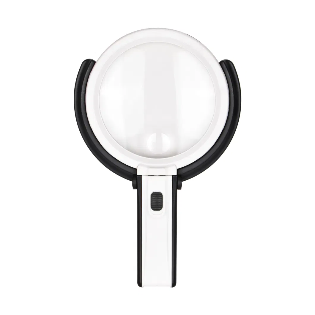 1.8X/5X LED Illuminated Handheld Folding Magnifier Lamp Glass (BM-MG2005)