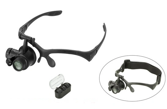 LED Illuminated Glasses Binocular Loupes Eyeglass Magnifier (BM-MG3015)