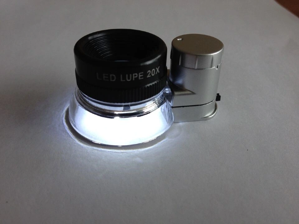LED Aluminum Alloy Barrel-Type Jewelry Identifying Loupe