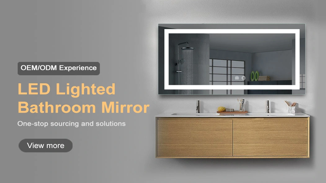 LED Smart Mirror Make up Broad Edge Frosted Touch Screen Defogging Wall Mounted Bathroom Customization Mirror