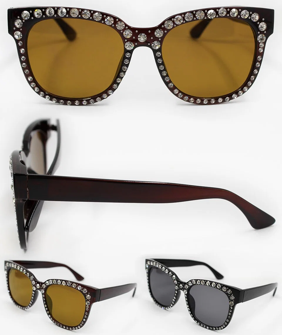 Wholesale Flexible Hinge Designer Women Sun Glasses Hot Sale Fashion Custom PC Diamond Eyewear UV 400 (WSP8080316)