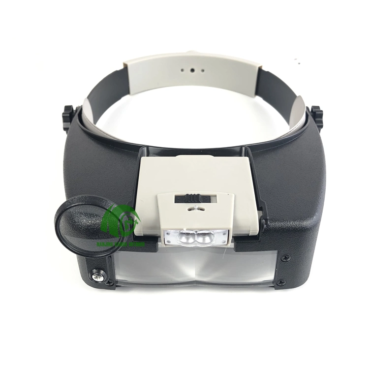 Head-Mounted Computer Mobile Phone Chip Repair Reading Dental Beauty Multi-Function Double Lamp Multiple Magnifying Glass