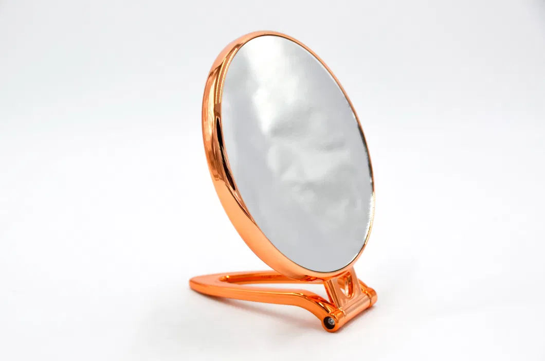 Household Steel Stand Makeup Magnifying Table Mirror Plastic Surface Galvanization Mirror Bathroom Mirror Cosmetic Mirror